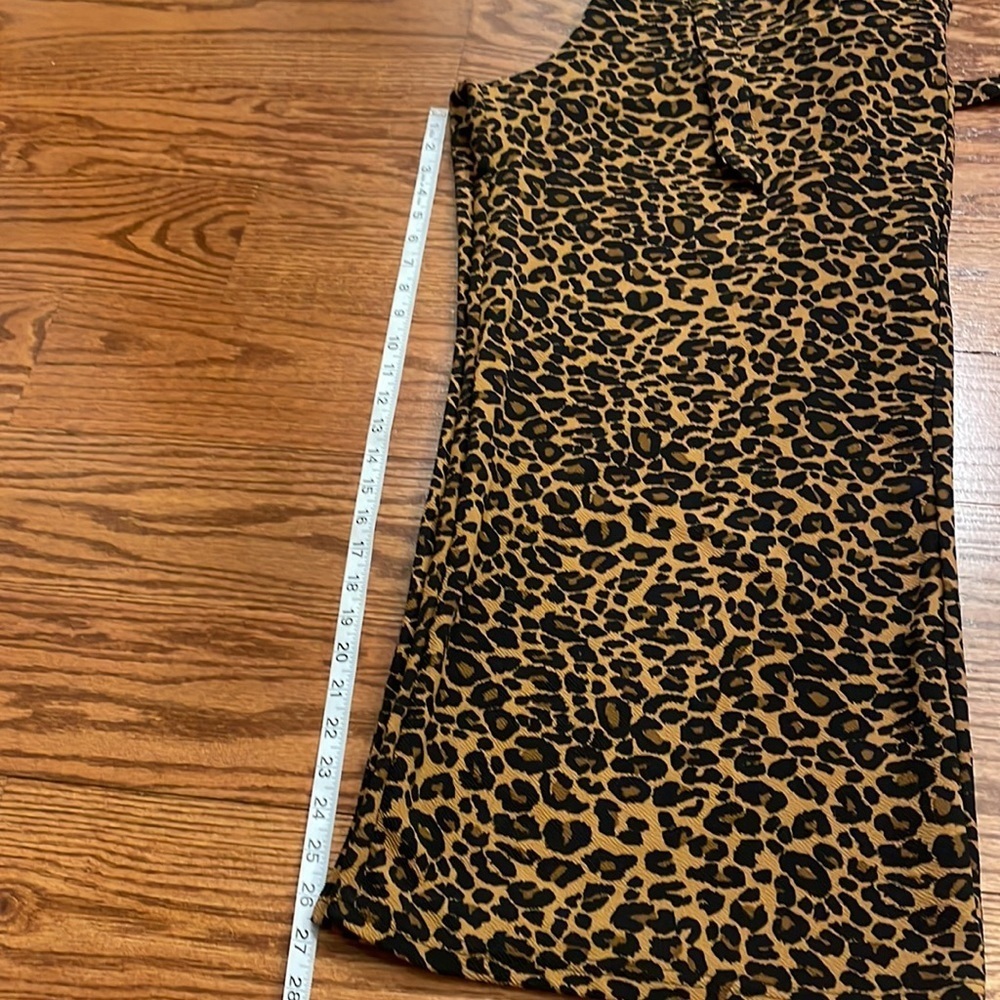 Plus petite women’s leopard print WIDE leg full line stretchy knit pants  2XP - Picture 9 of 14